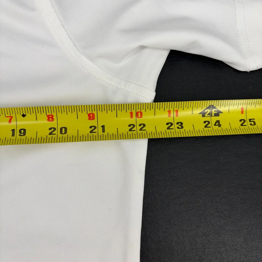 Peter Millar Polo Shirt Mens M White Dewars Embroidered Crown Sport Career Work - Picture 7 of 8